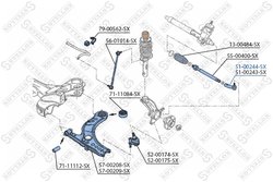 CAP DE BARA STELLOX 51-00244-SX - Compatibil cu AUDI, SEAT, SKODA, VW