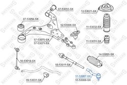 CAP DE BARA STELLOX 51-53007-SX - Compatibil cu HYUNDAI, KIA