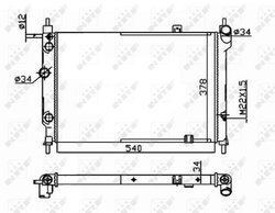 Radiator racire motor NRF 514647