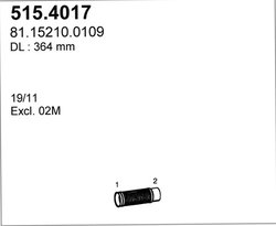 TEAVA FLEXIBILA ESAPAMENT ASSO 515.4017 - Compatibil cu MAN