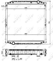 RADIATOR RACIRE MOTOR NRF 51569A - Compatibil cu MAN