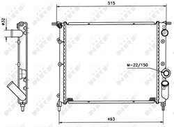 Radiator racire motor NRF 516259