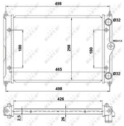 Radiator racire motor NRF 519505