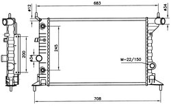 Radiator racire motor NRF 519516