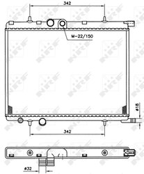 RADIATOR RACIRE MOTOR NRF 519525 - Compatibil cu CITROEN, PEUGEOT