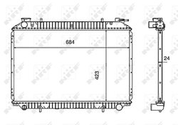 Radiator racire motor NRF 519534