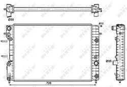 Radiator racire motor NRF 519689