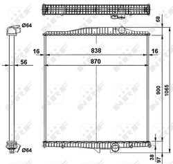 RADIATOR RACIRE MOTOR NRF 519702 - Compatibil cu VOLVO