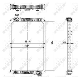 Radiator racire motor NRF 519720
