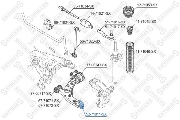 Pivot Stellox 52-71011-SX