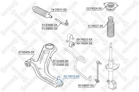 PIVOT STELLOX 52-74012-SX - Compatibil cu NISSAN