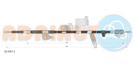 CABLU FRANA DE MANA ADRIAUTO 52.0261.2 - Piesa auto compatibila cu mai multe marci