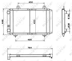 Radiator racire motor NRF 52035