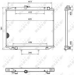 RADIATOR RACIRE MOTOR NRF 52082 - Compatibil cu FORD, NISSAN