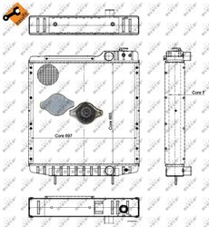 RADIATOR RACIRE MOTOR NRF 52130 - Compatibil cu CASE IH, INTERNATIONAL HARV., RENAULT TRUCKS