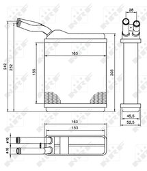 Schimbator caldura incalzire habitaclu NRF 52134