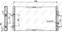 RADIATOR RACIRE MOTOR NRF 52160 - Compatibil cu SEAT