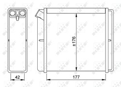 Schimbator caldura incalzire habitaclu NRF 52219