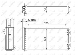 SCHIMBATOR CALDURA INCALZIRE HABITACLU NRF 52220 - Compatibil cu FORD