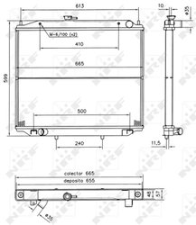 Radiator racire motor NRF 52238