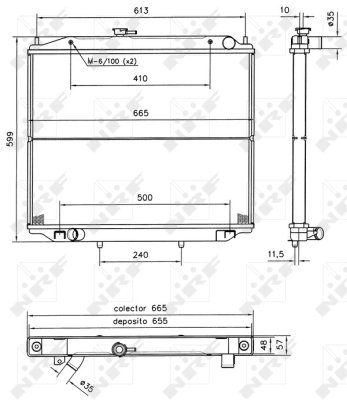 Radiator racire motor NRF 52238