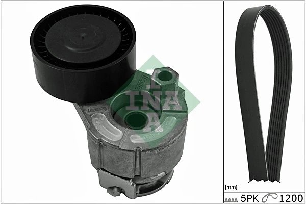 SET CUREA TRANSMISIE CU CANELURI INA 529 0015 10 - Compatibil cu NISSAN, RENAULT