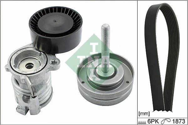 SET CUREA TRANSMISIE CU CANELURI INA 529 0090 10 - Compatibil cu SEAT, SKODA, VW