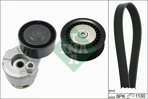 SET CUREA TRANSMISIE CU CANELURI INA 529 0165 10 - Compatibil cu DACIA, LADA, MAHINDRA RENAULT, NISSAN, RENAULT