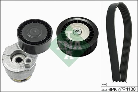 SET CUREA TRANSMISIE CU CANELURI INA 529 0165 10 - Compatibil cu DACIA, LADA, MAHINDRA RENAULT, NISSAN, RENAULT