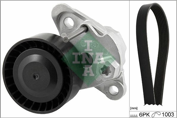 SET CUREA TRANSMISIE CU CANELURI INA 529 0208 10 - Compatibil cu SEAT, SKODA, VW