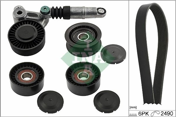 SET CUREA TRANSMISIE CU CANELURI INA 529 0209 10 - Compatibil cu AUDI