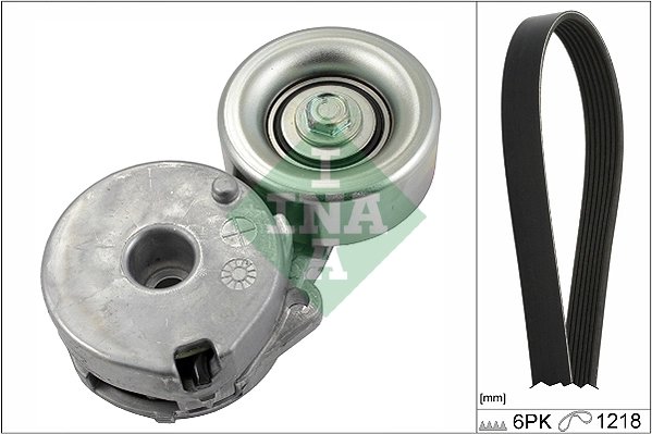 SET CUREA TRANSMISIE CU CANELURI INA 529 0225 10 - Compatibil cu RENAULT