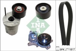 Pompa apa + Set curea transmisie cu caneluri INA 529 0370 30