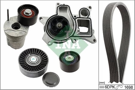 POMPA APA + SET CUREA TRANSMISIE CU CANELURI INA 529 0369 30 - Compatibil cu BMW