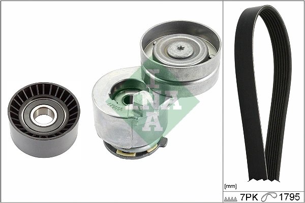 SET CUREA TRANSMISIE CU CANELURI INA 529 0412 10 - Compatibil cu NISSAN, RENAULT