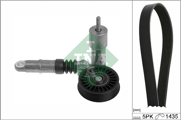 SET CUREA TRANSMISIE CU CANELURI INA 529 0425 10 - Compatibil cu AUDI, SKODA, VW