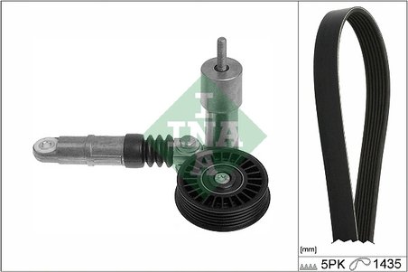 SET CUREA TRANSMISIE CU CANELURI INA 529 0425 10 - Compatibil cu AUDI, SKODA, VW