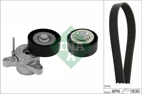 Set curea transmisie cu caneluri INA 529 0448 10