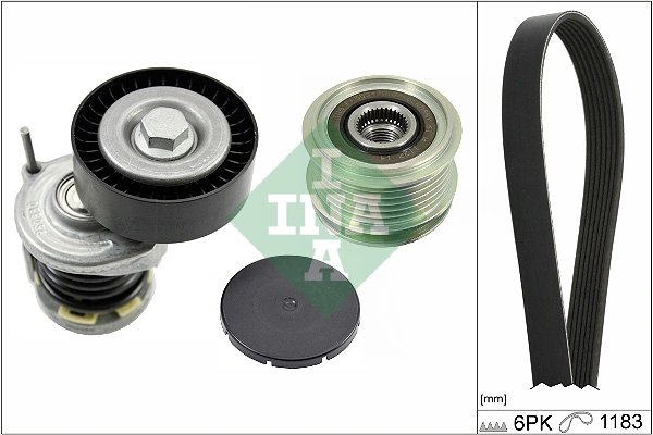 Set curea transmisie cu caneluri INA 529 0466 20