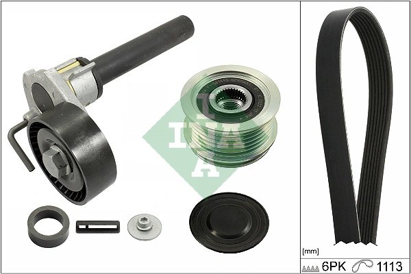 SET CUREA TRANSMISIE CU CANELURI INA 529 0514 20 - Compatibil cu AUDI, SEAT, SKODA, VW