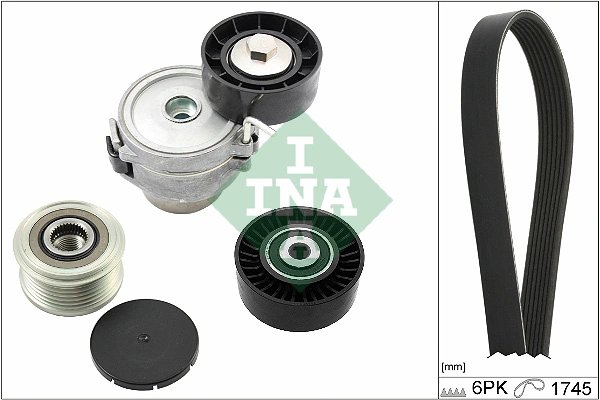 Set curea transmisie cu caneluri INA 529 0518 20