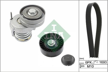 SET CUREA TRANSMISIE CU CANELURI INA 529 0534 10 - Compatibil cu AUDI, SEAT, SKODA, VW