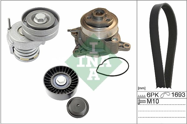 Pompa apa + Set curea transmisie cu caneluri INA 529 0534 30