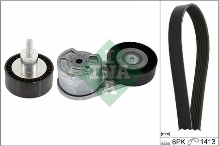 Set curea transmisie cu caneluri INA 529 0550 10