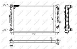 Radiator racire motor NRF 529504A