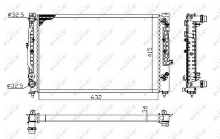RADIATOR RACIRE MOTOR NRF 529504A - Compatibil cu AUDI, SKODA, VW