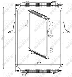 Radiator racire motor NRF 529564