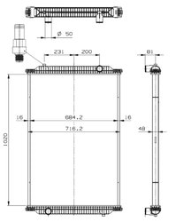 Radiator racire motor NRF 529726