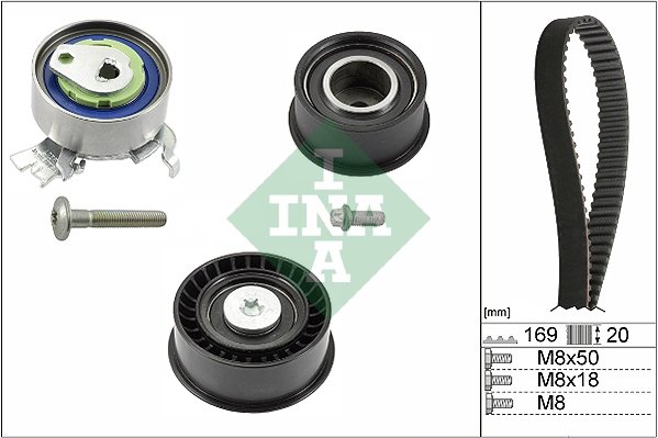 SET DISTRIBUTIE CUREA INA 530 0078 10 - Compatibil cu CHEVROLET, HOLDEN, OPEL, VAUXHALL