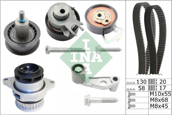 Set distributie curea si pompa apa INA 530 0089 30